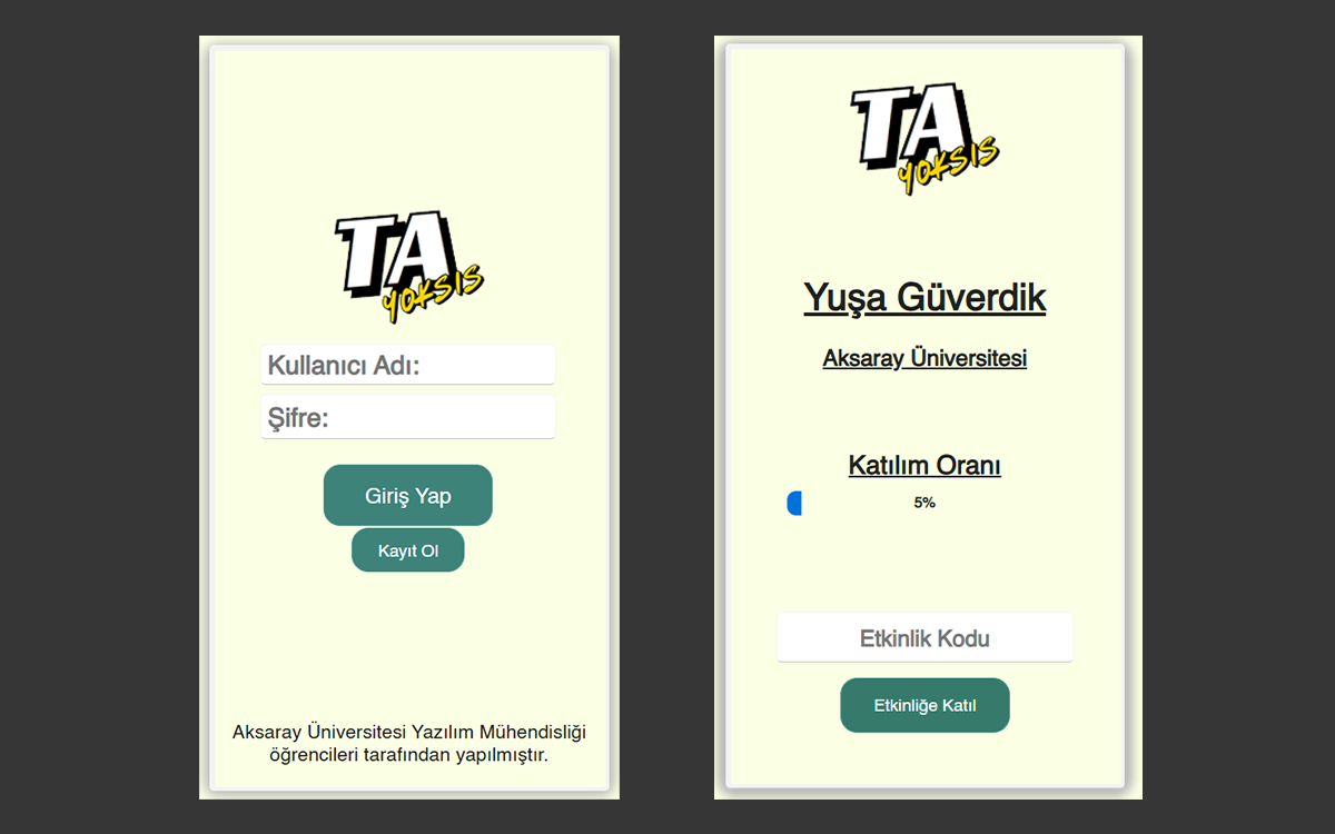 Proje Ekran Görüntüsü